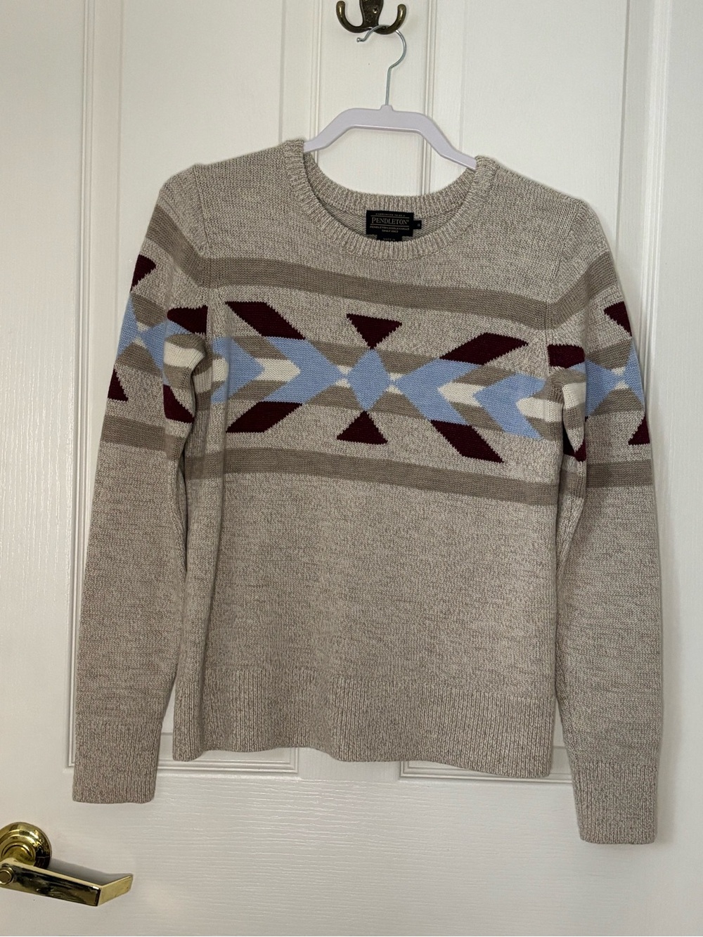 Pendleton Geometric Pattern Crewneck Sweater Women’s Small